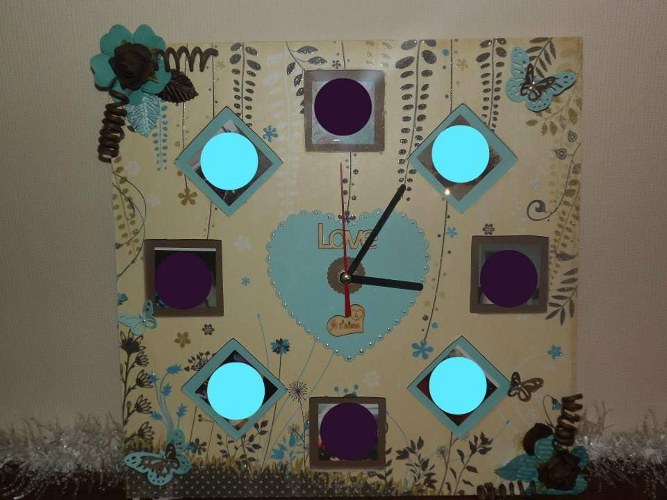 Horloge Personnalisé Comportant Vos 8 Photos Préféré