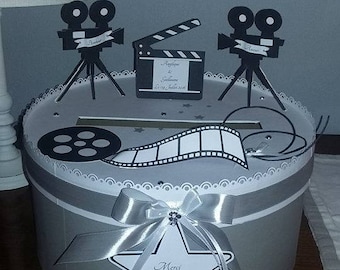 Urne pour mariage , anniversaire thème cinéma