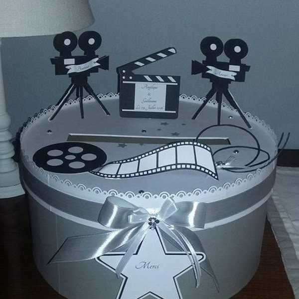 Urne pour mariage , anniversaire thème cinéma