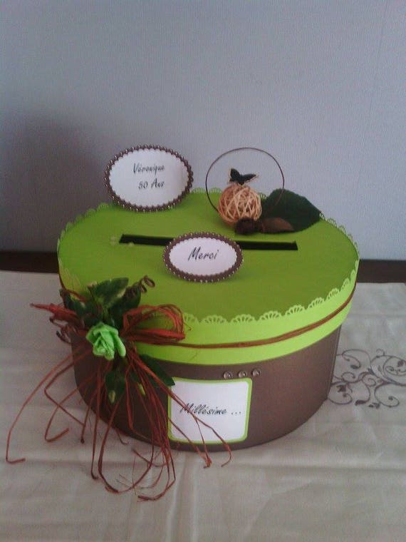 Urne mariage , anniversaire thème nature , avec personnalisation