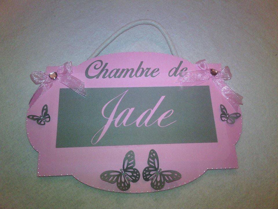 Plaque de Porte Enfant Personnalisé , Déco Chambre Papillon