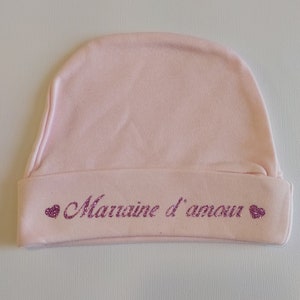 Bonnet de naissance personnalisé model aux choix image 9