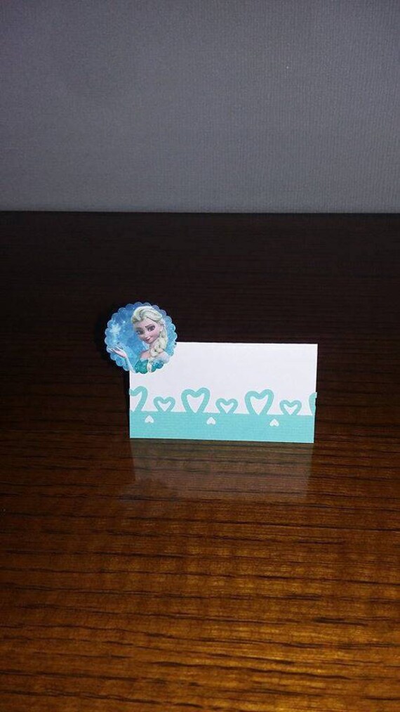 Marque Place Thème Reine Des Neiges Pour Baptême ou Anniversaire Enfant
