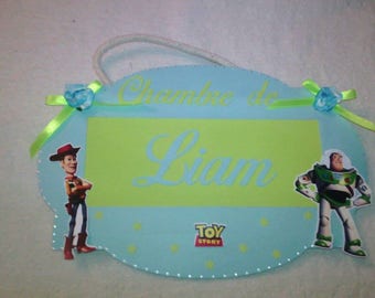 Plaque de porte enfant  personnalisé , déco de chambre  Toy story