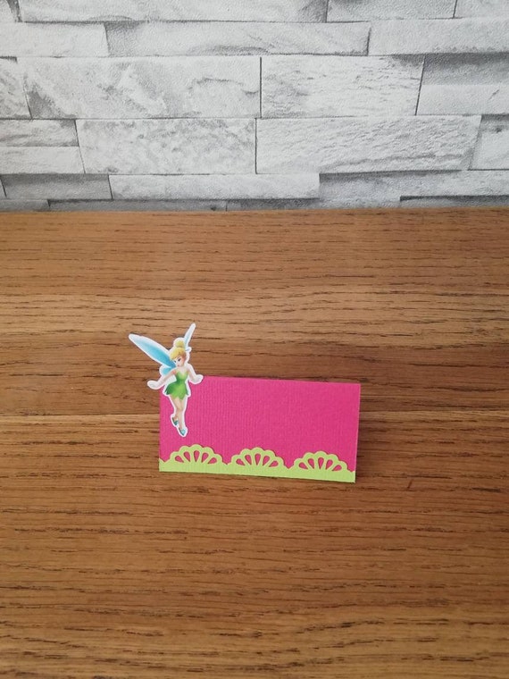 Lot De Marque Place Theme Fee Clochette Pour Bapteme Ou Etsy