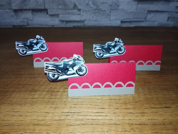 Lot De Marque Place Theme Moto Pour Anniversaire Couleurs Etsy Lot De Marque Place Theme Moto Pour Anniversaire Couleurs Etsy