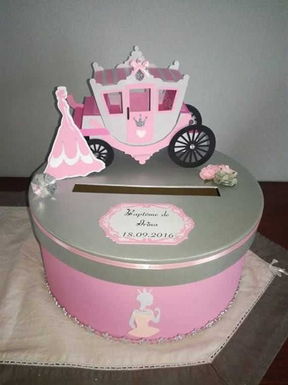 Urne Ronde Theme Princesse Pour Mariage Bapteme Etsy Israel
