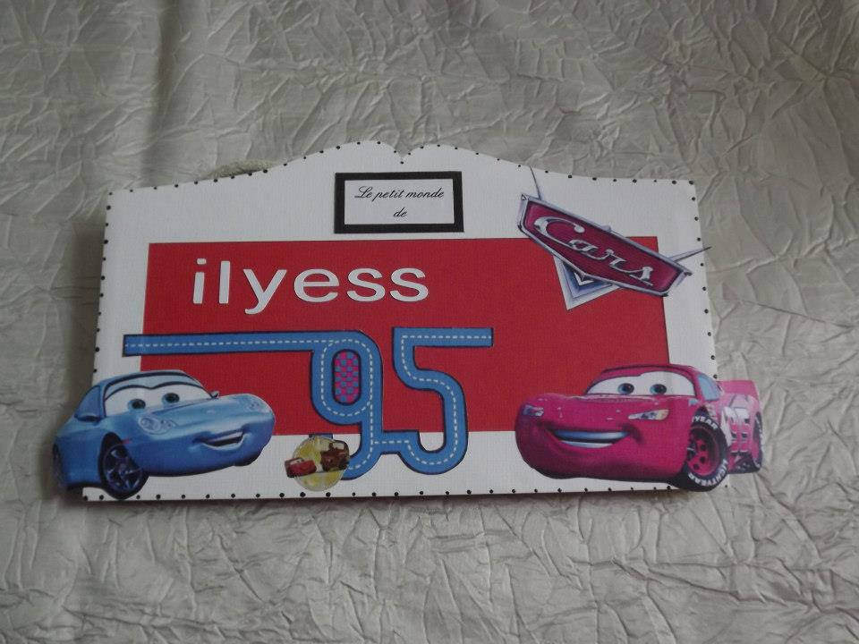 Plaque de Porte Enfant Personnalisé , Déco Chambre Cars | Version 2