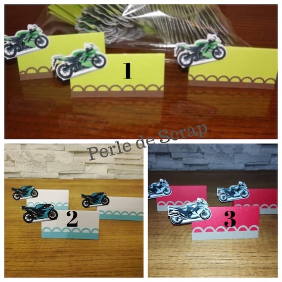 Lot De Marque Place Theme Moto Pour Anniversaire Couleurs Etsy Lot De Marque Place Theme Moto Pour Anniversaire Couleurs Etsy