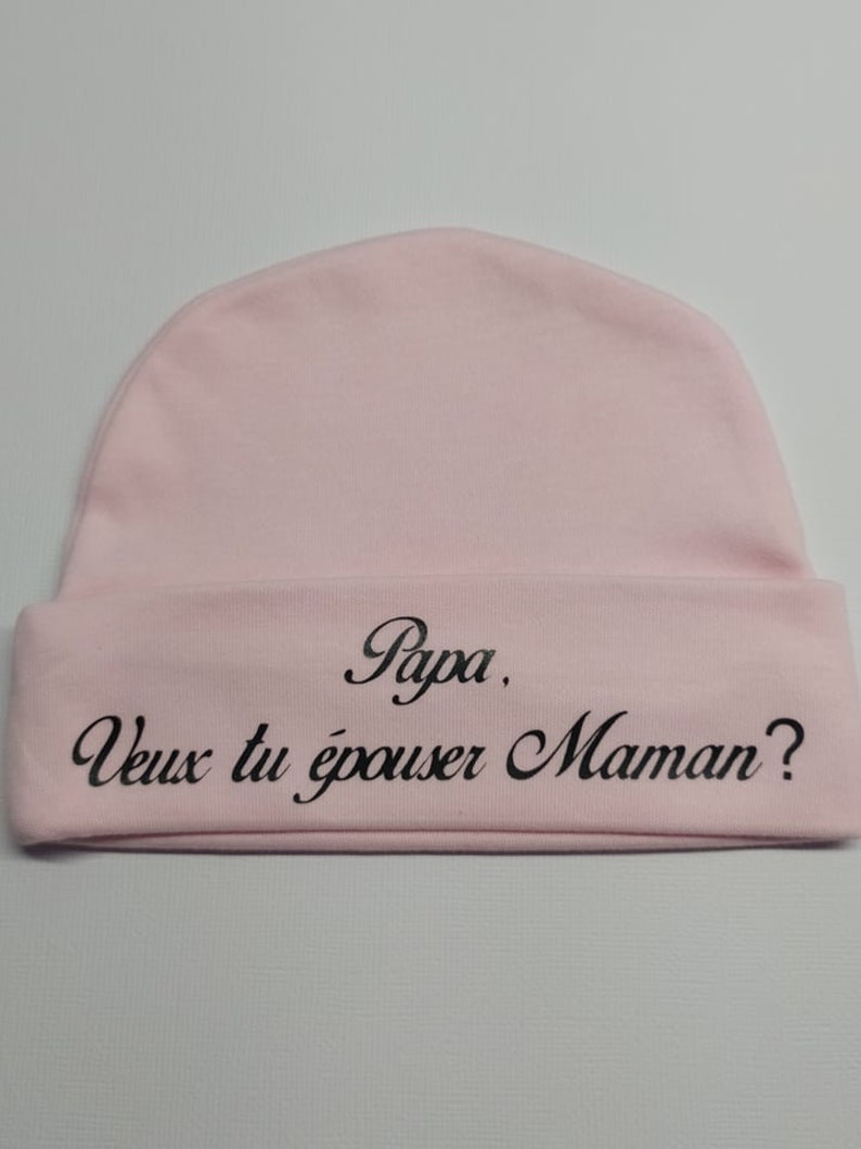 Bonnet de naissance personnalisé model aux choix image 8