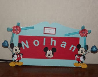 Plaque de porte enfant  personnalisé , déco de chambre Mickey