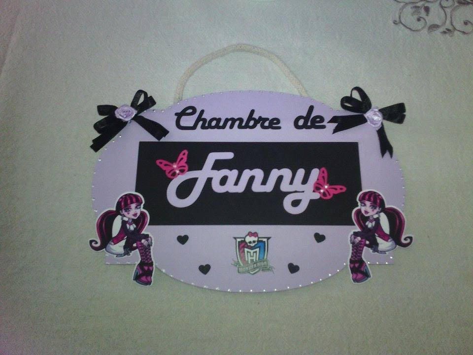 Plaque de Porte Enfant Personnalisé , Déco Chambre Monster High