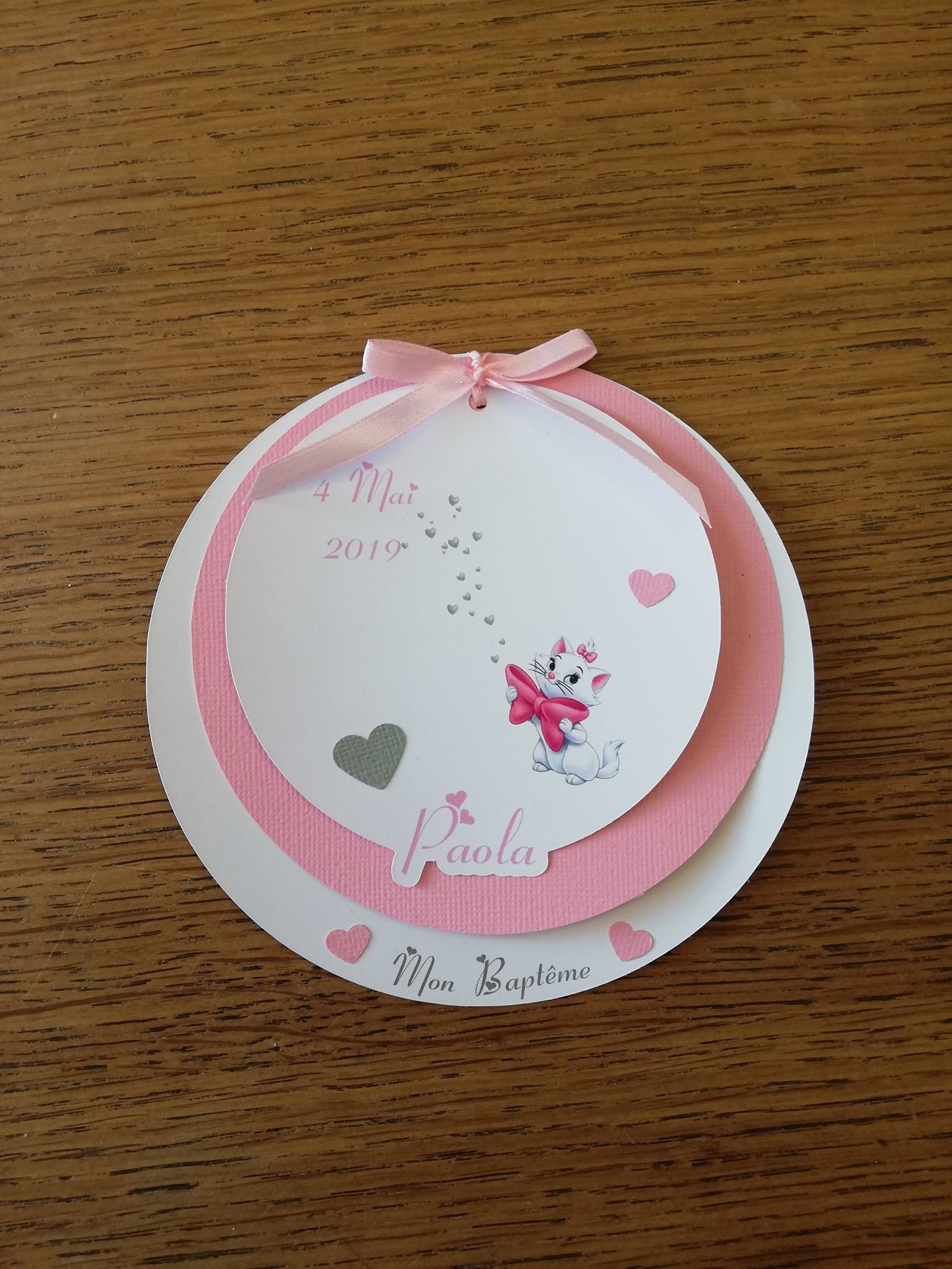 Faire Part Bapteme Anniversaire Marie Des Aristochats Avec Etsy