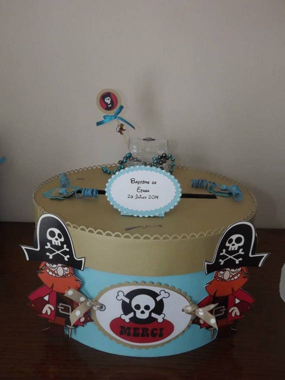 Urne Theme Pirate Pour Bapteme Anniversaire Avec Etsy