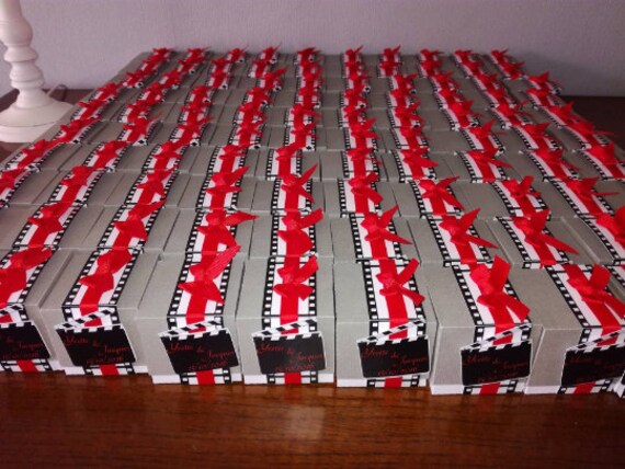 Boite A Dragees Theme Cinema Pour Mariage Anniversaire Etsy Singapore