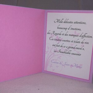 Cartes de remerciements mariage ou baptême thème papillon image 2