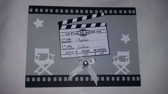 Faire Part Theme Cinema Pour Mariage Anniversaire Etsy Ireland