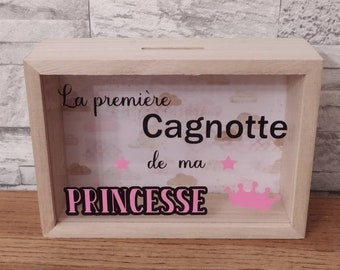 Tirelire cagnotte" La première cagnotte de ma princesse"