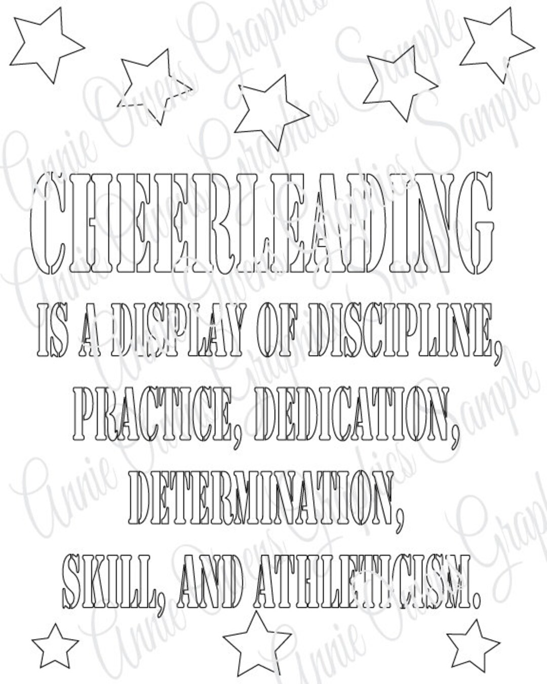 Cheerleading Coloring Book Etsy