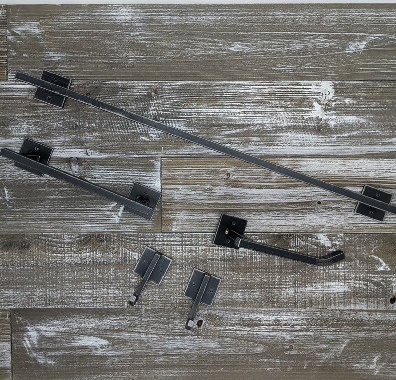 Modern Industrial Farmhouse Bathroom Hardware Set Iron Etsy