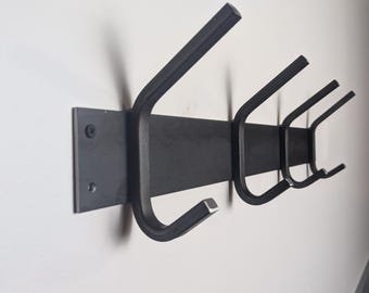 Coat Rack Wall Mount, Industrial Farmhouse Decor, Wall Mounted Metal Coat Rack