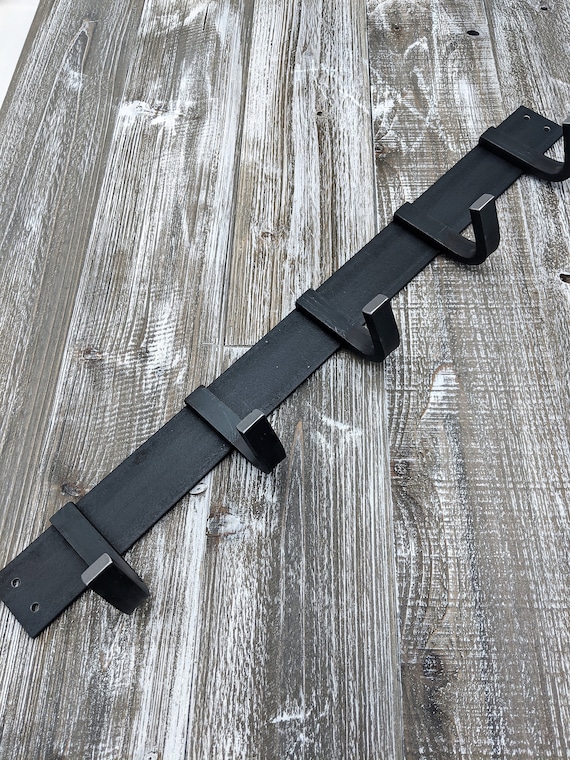 Iron Coat Rack Wall Mounted Coat Rack Wrought Iron Towel Rack Heavy Duty Coat Rack Industrial Farmhouse Decor Metal Entryway Hooks Etsy