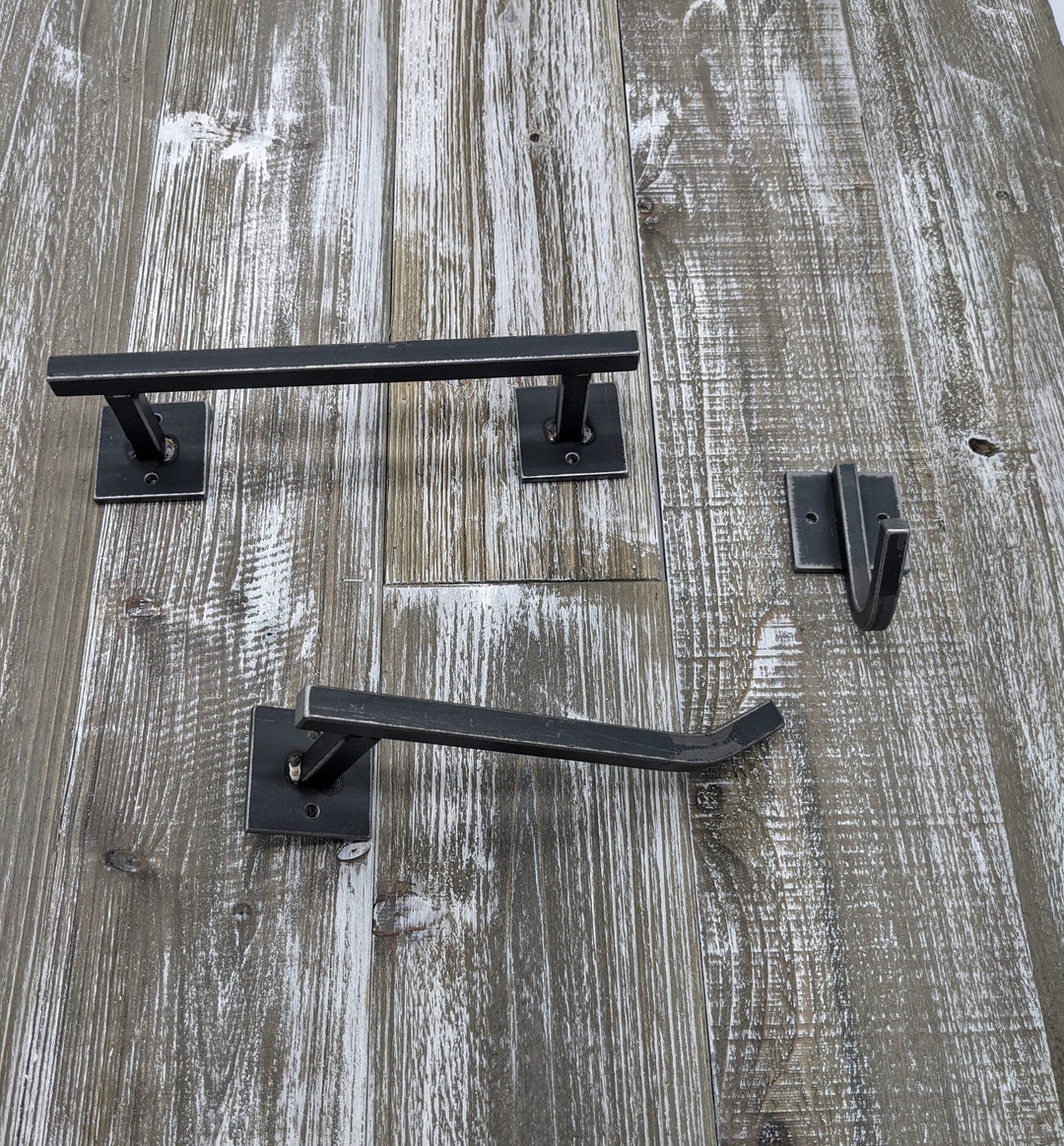Industrial Farmhouse Bathroom Hardware Set, Modern Farmhouse Bathroom ...