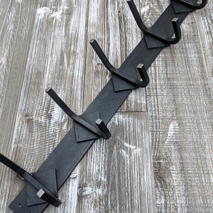 Metal Coat Rack Wall Mount, Rustic Entryway Hooks, Industrial Farmhouse Decor