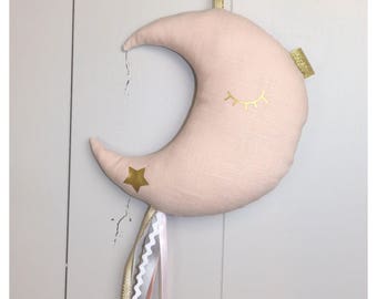 "Luna" linen wall hanging