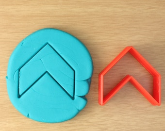 Chevron Polymer Clay Cutter - 3d printed polymer clay cutter