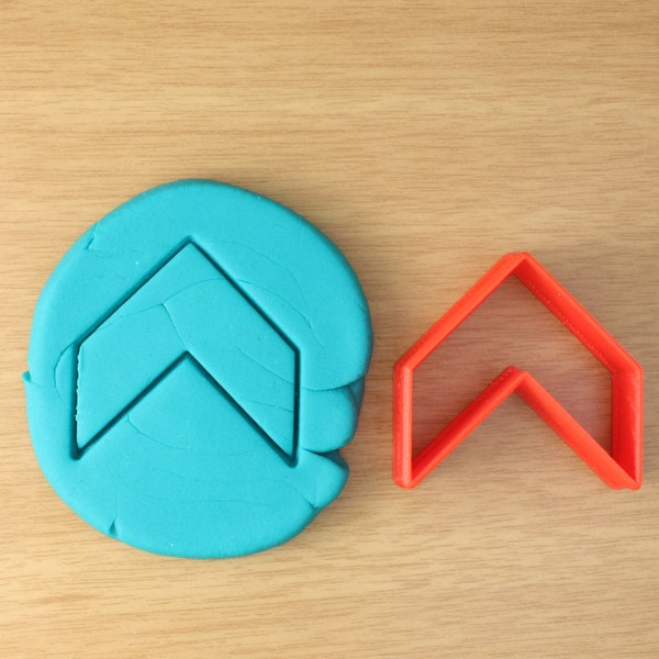 Chevron Polymer Clay Cutter - 3d printed polymer clay cutter