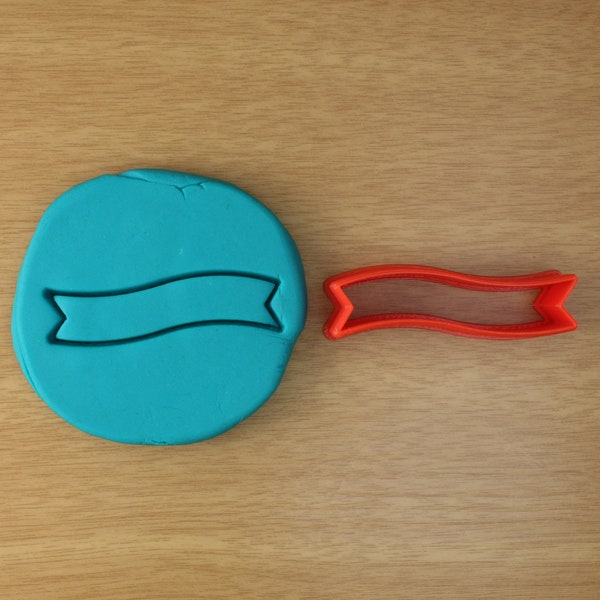 Ribbon Banner Cookie Cutter - 3d Printed Cookie Cutter