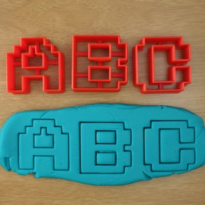 Alphabet Cookie Cutters - Pixel Letters Cutter