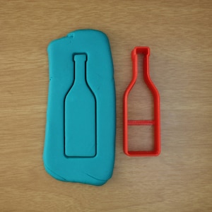 Wine Bottle Cookie Cutter - 3d Printed Cookie Cutter
