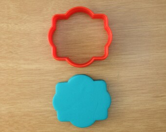 Fancy Vintage Plaque Cookie Cutter Style 5 - 3d Printed Cookie Cutter