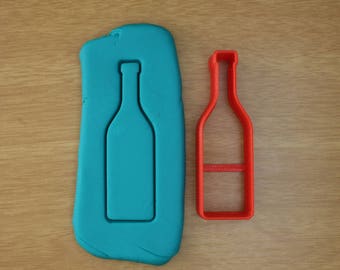 Wine Bottle Cookie Cutter - 3d Printed Cookie Cutter