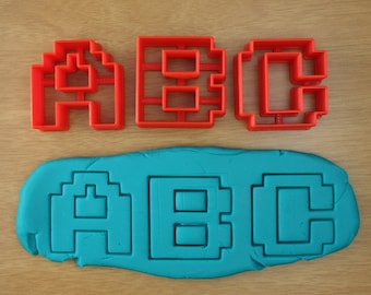Alphabet Cookie Cutters - Pixel Letters Cutter