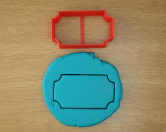 Fancy Vintage Plaque Cookie Cutter Style 6 - 3d Printed Cookie Cutter
