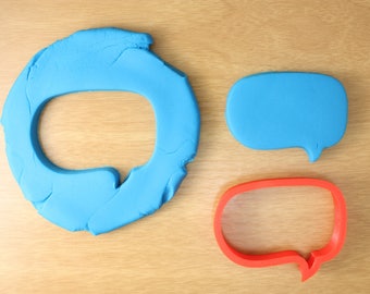 Speech Bubble Cookie Cutter - 3d Printed Cookie Cutter