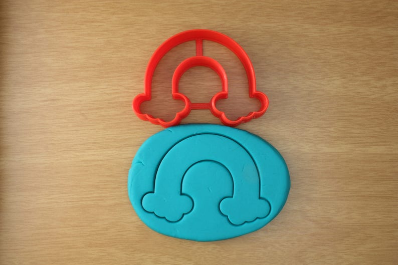 Rainbow Cookie Cutter 3d Printed Cookie Cutter image 1