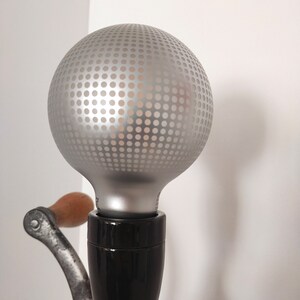 Diverted vintage metal meat grinder lamp image 8