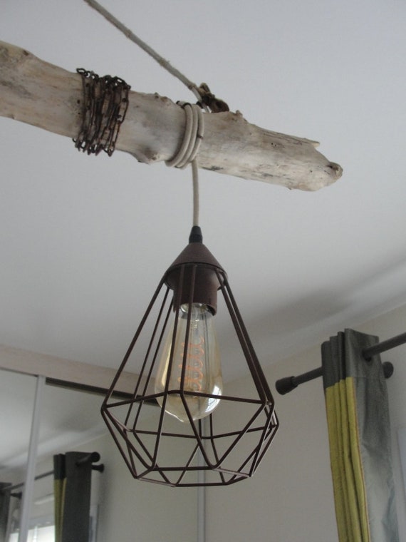 3 Suspension Floating Wood Ceiling With Rusty Effect