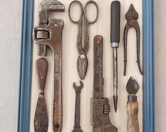 Tableau vintage vieux outils