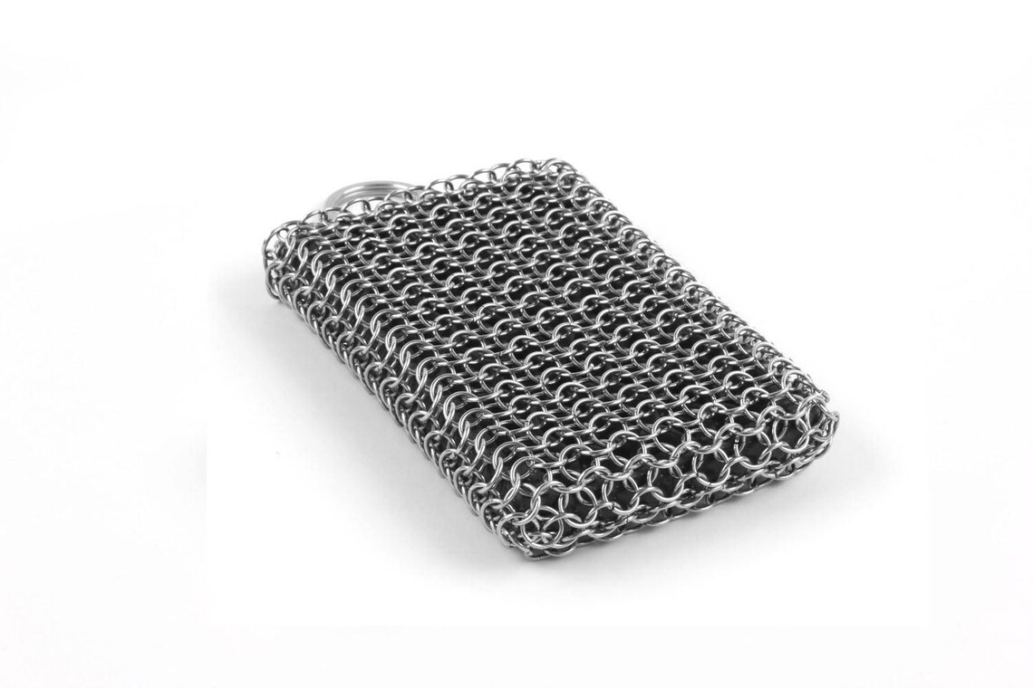 Buy Extra Fine Stainless Steel Chainmail Scrubber for Cast Iron Skillet