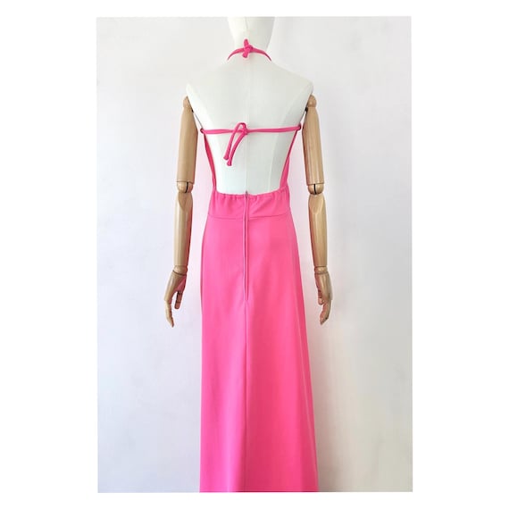 strapless open back dress Hot Pink Halter Neck Lace Trim Ruffle Mini Dress – Pink House Boutique