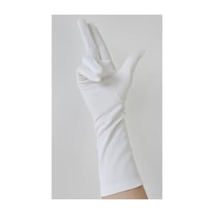 Plain White Vintage Nylon Gloves  * 1950s Long White Gloves * Vintage White Gloves * 1950s White Gloves * 1950s Bridal Wedding