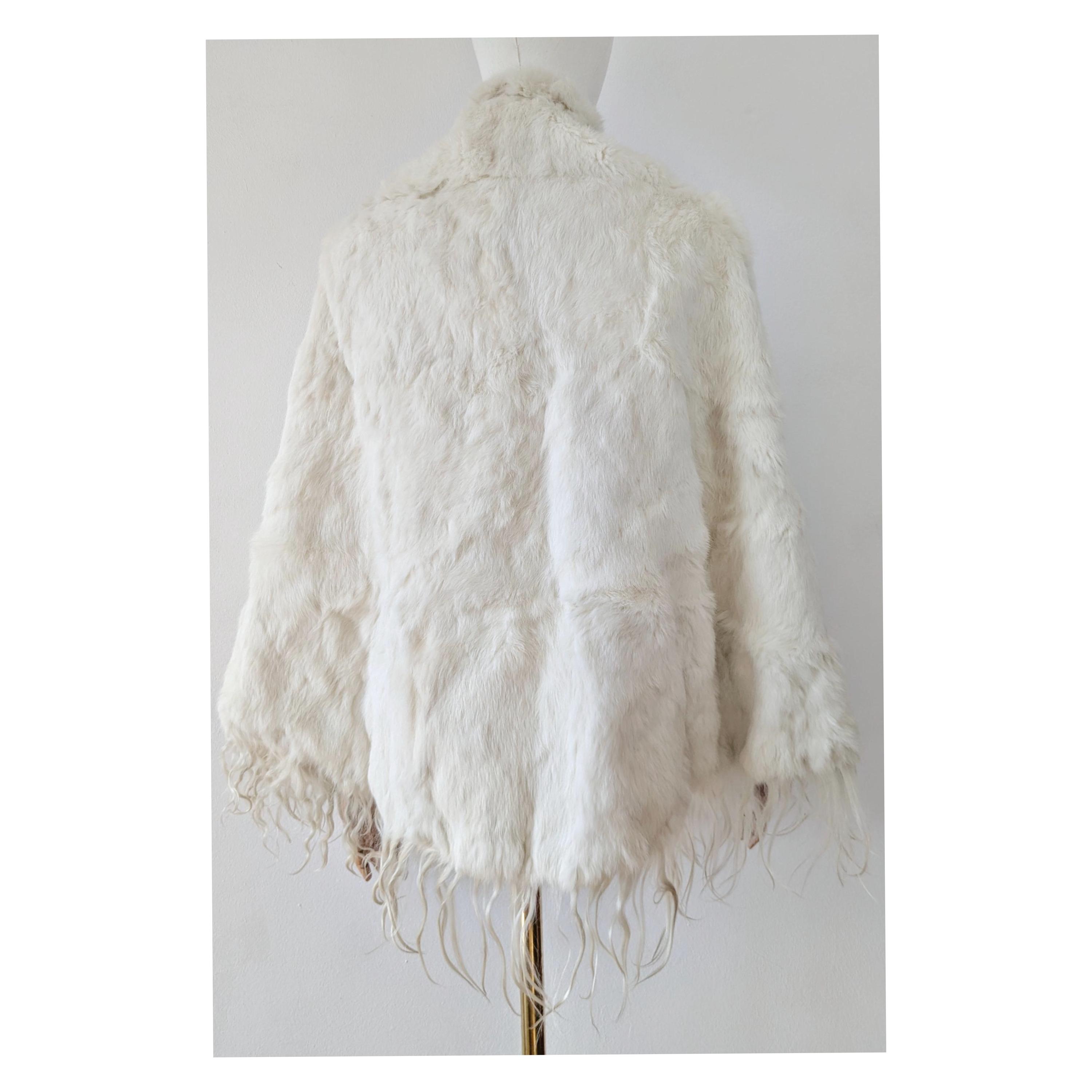 Victorian Ermine Fur Cape With Goat Fur Trim * Mid to Late 1800s