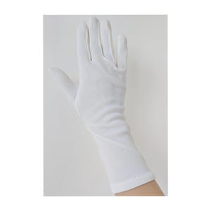 Simple White Vintage Nylon Gloves * 1950s White Gloves * Vintage White Gloves * 1960s White Gloves * 1970s White Gloves