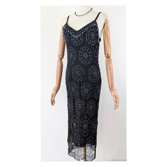 beaded spider web dress 5 YARDS / Maelle Ivory Clear Off White Full Beaded Glitter Embroidery   Classic Modern Fabrics