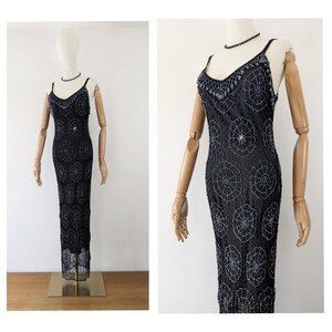 1990s Beaded Spider Web Dress * Vintage Spider Web Cobweb Dress * Gothic Evening Dress * Spiderweb Dress * Spider's Web Beaded Slip - Etsy 1990s Beaded Spider Web Dress * Vintage Spider Web Cobweb Dress * Gothic Evening Dress * Spiderweb Dress * Spider's Web Beaded Slip - Etsy